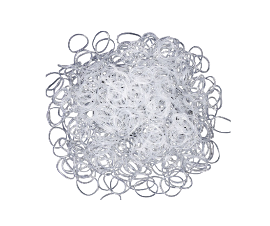 GeeGee COLLECTIVE | Clear Plaiting Bands (400 pcs)