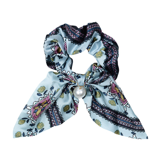 Equestrian Scrunchie | Baby Blue