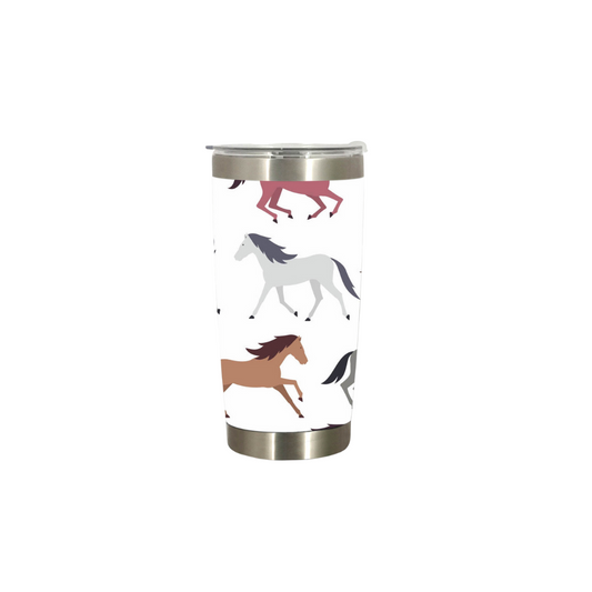 IPPICO | Horse Print Coffee Mug | White Horse Print