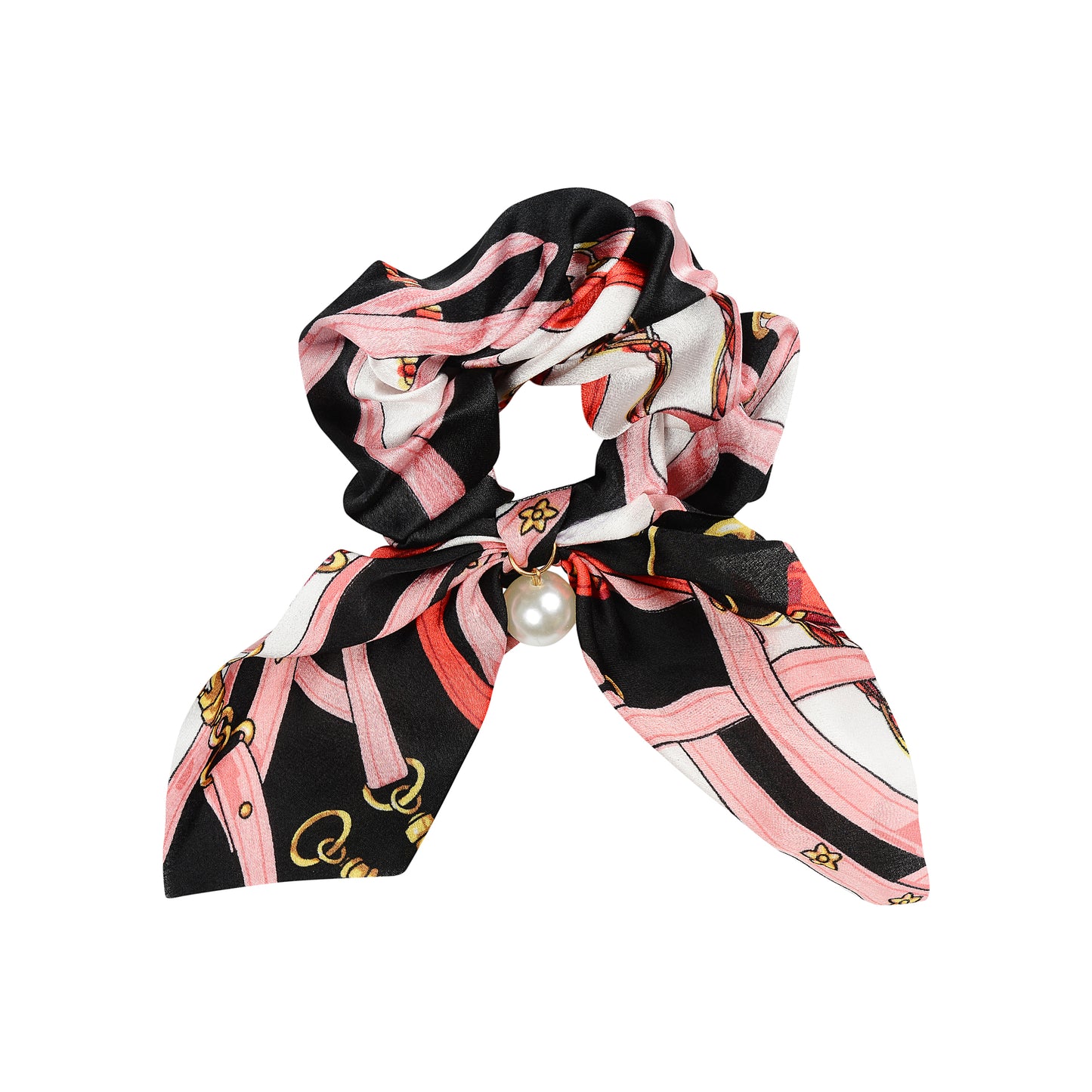 Equestrian Scrunchie | Black and Pink