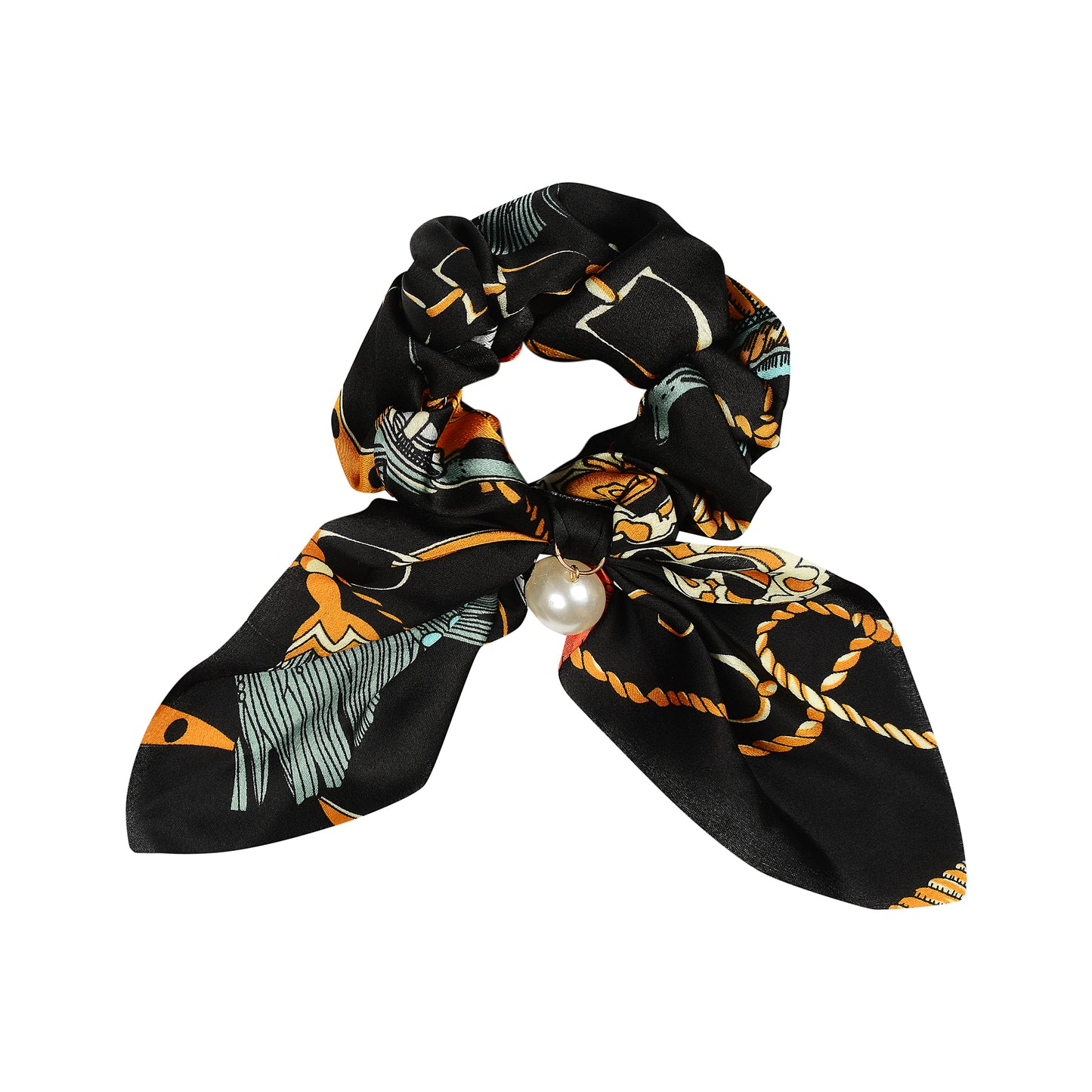 Equestrian Scrunchie | Black and Yellow